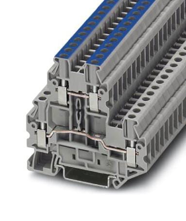 PHOENIX CONTACT DIN Rail Mount UTTB 2,5-L/N DINRAIL TERMINAL, 4WAY, 12AWG, GRY PHOENIX CONTACT 3241302 UTTB 2,5-L/N
