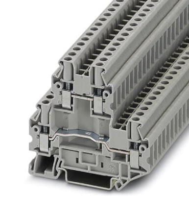 PHOENIX CONTACT DIN Rail Mount UTTB 4-BE DINRAIL TERMINAL, 4WAY, 10AWG, GRY PHOENIX CONTACT 3241289 UTTB 4-BE