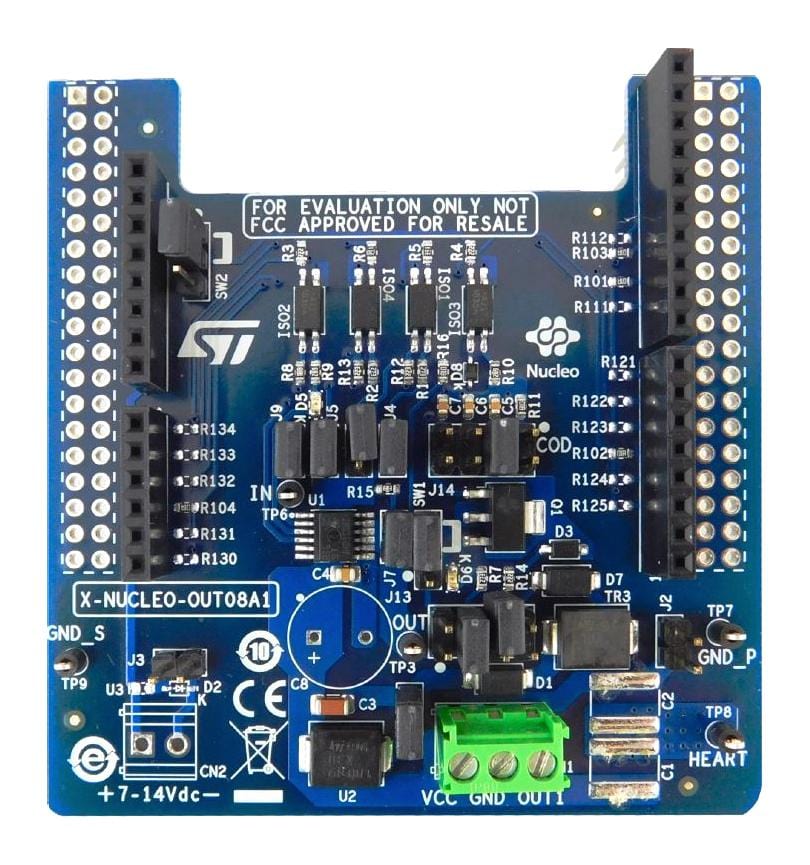 STMICROELECTRONICS ARM X-NUCLEO-OUT08A1 EXPANSION BOARD, STM32 NUCLEO DEV BOARD STMICROELECTRONICS 3528434 X-NUCLEO-OUT08A1