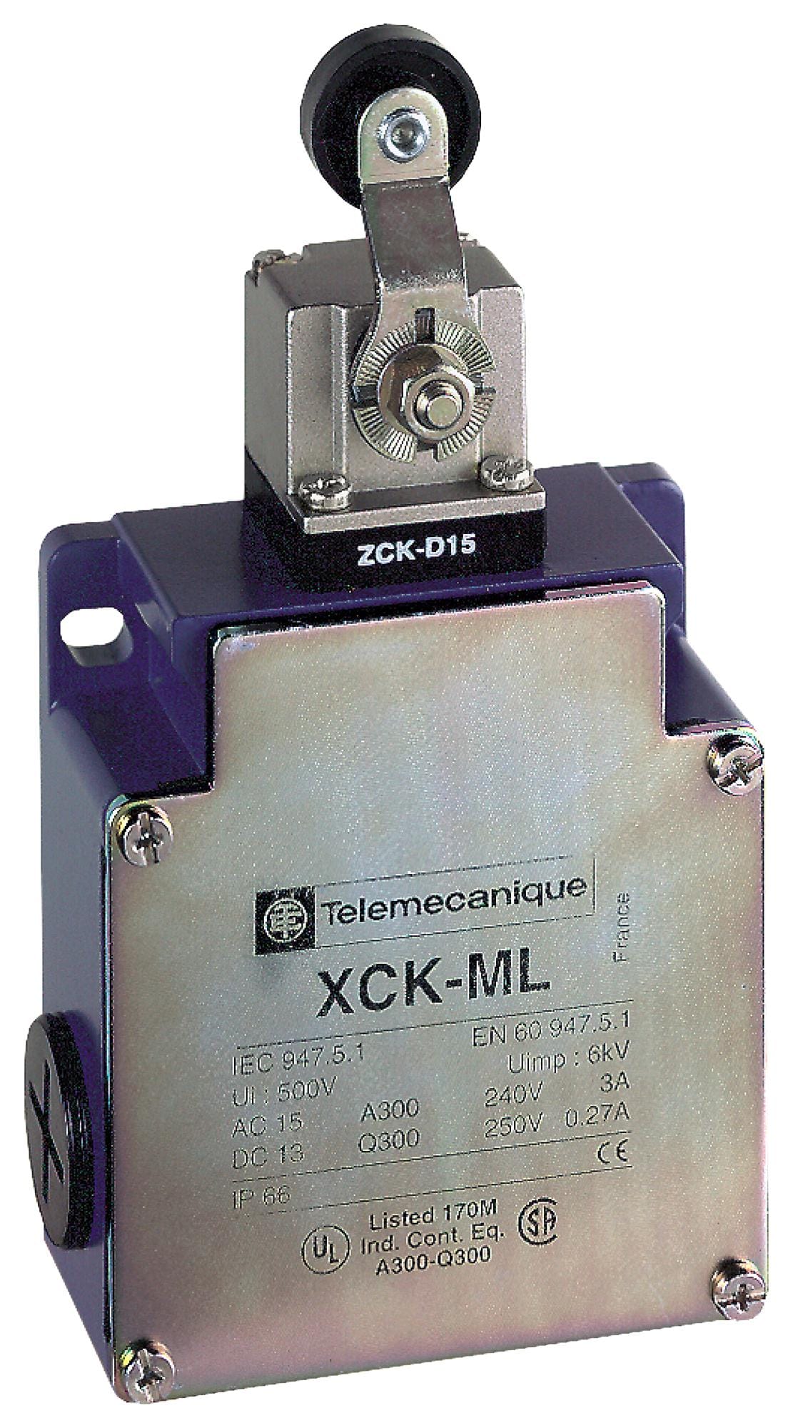 TELEMECANIQUE SENSORS Limit Switch XCKML115H29 LIMIT SW, ROLLER LEVER, DPST-NO/NC TELEMECANIQUE SENSORS 3130462 XCKML115H29