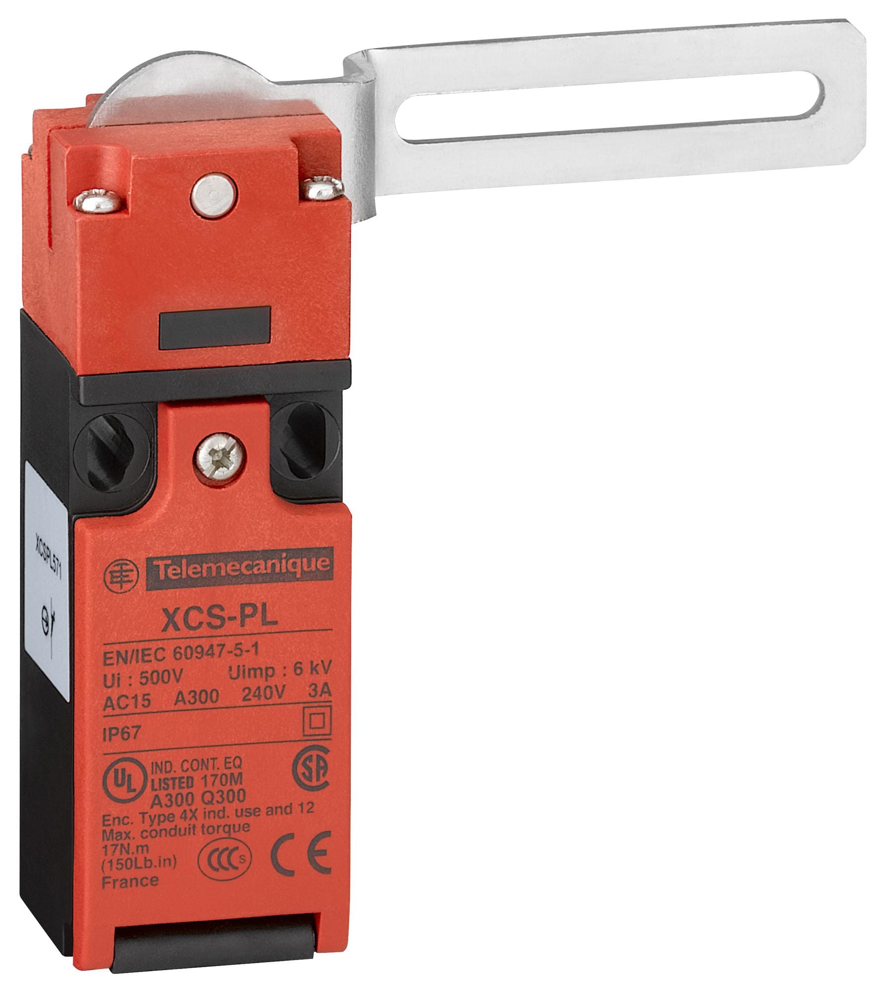 TELEMECANIQUE SENSORS Safety interlock XCSPL571 SAFETY SWITCH, SPST-NO/NC, 6A, 120V TELEMECANIQUE SENSORS 3130649 XCSPL571