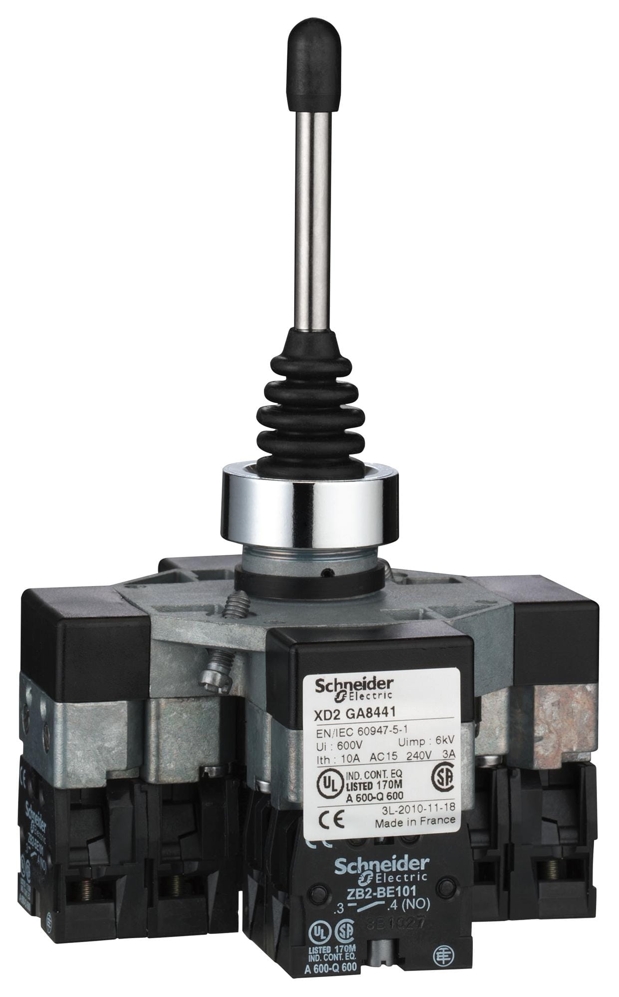 SCHNEIDER ELECTRIC Potentiometer XD2GA8441 JOYSTICK SW, DPST-NO, 4POS, 3A, 240VAC SCHNEIDER ELECTRIC 3111939 XD2GA8441