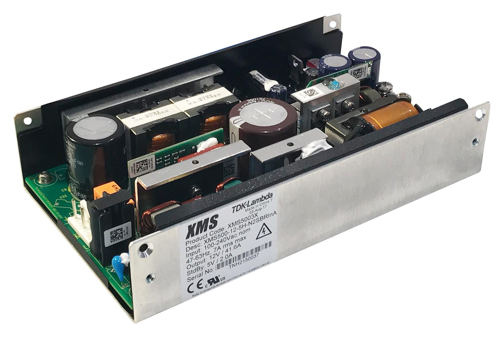 TDK-LAMBDA Enclosed - Single Output XMS500C6 POWER SUPPLY, MEDICAL, AC-DC, 24V, 20.8A TDK-LAMBDA 2849384 XMS500C6