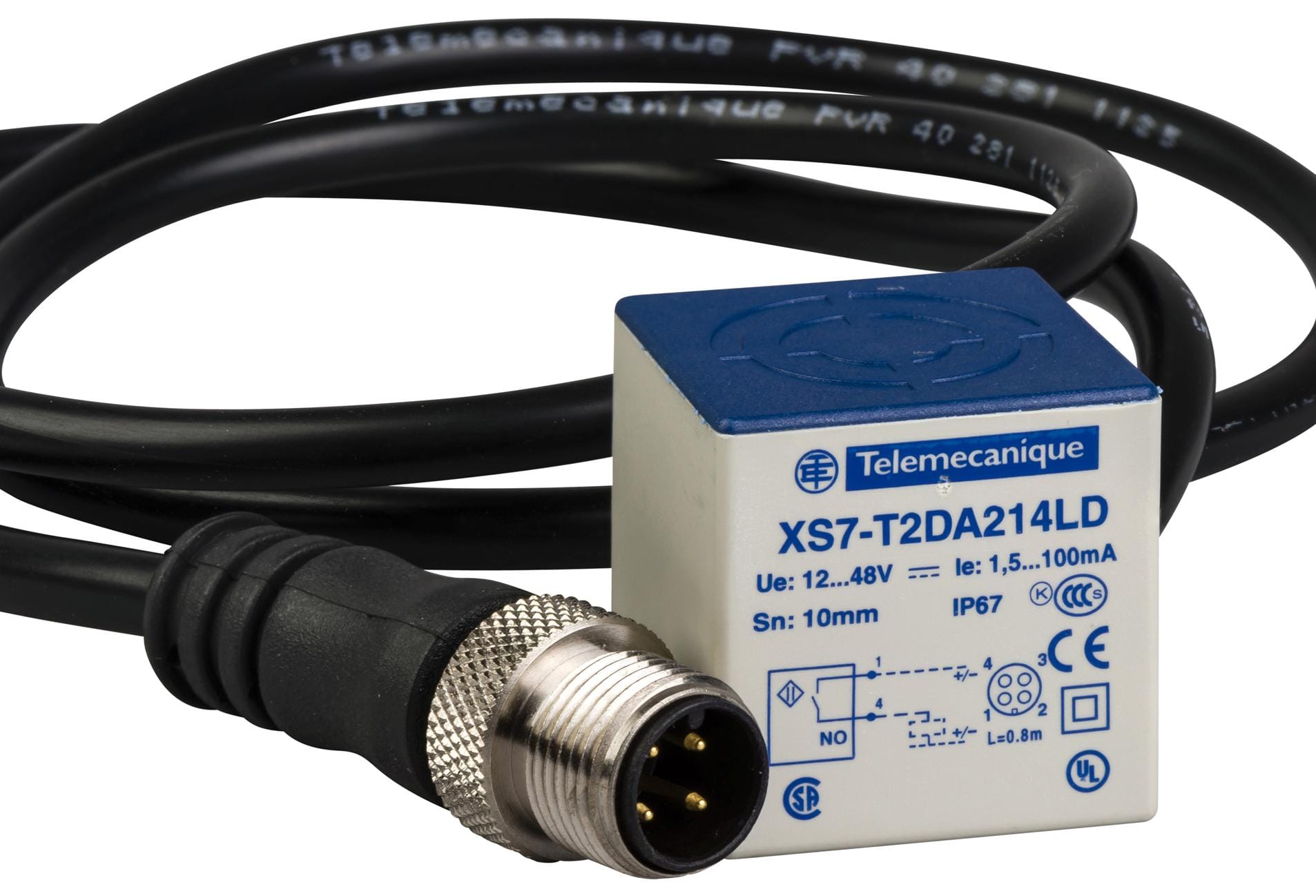 TELEMECANIQUE SENSORS Inductive XS7T2DA214LD01 INDUCTIVE PROXIMITY SENSOR, 10MM, 48V TELEMECANIQUE SENSORS 3131360 XS7T2DA214LD01