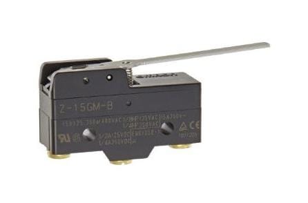 OMRON Microswitch Z-15GM MICROSWITCH, SPDT, 15A/250VAC/SOLDER LUG OMRON 3413286 Z-15GM