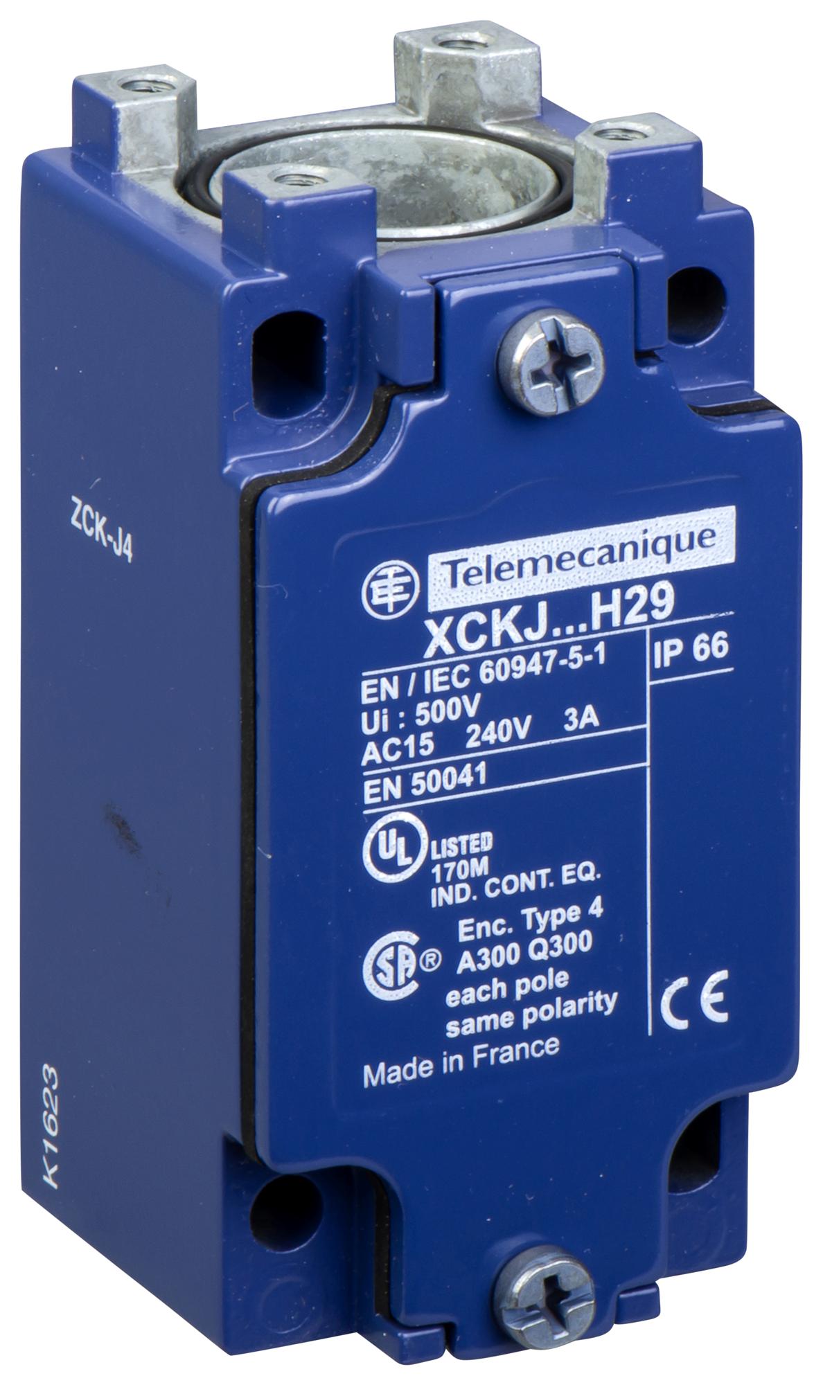 TELEMECANIQUE SENSORS Bodies ZCKJ4H29 LIMIT SWITCH BODY, DPDT, SCREW CLAMP TELEMECANIQUE SENSORS 3130705 ZCKJ4H29