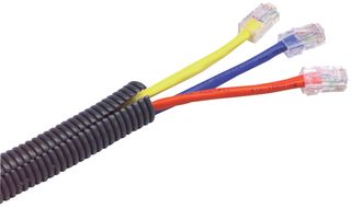 1443 - TUBING, SPLIT LOOM, 12.523MM, BLACK, 100FT - MULTICOMP PRO