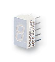 HDSP-7511 - 7 Segment LED Display, Red, 20 mA, 2.1 V, 1.05 mcd, 1, 7.6 mm - BROADCOM