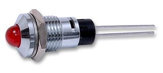 19040020 - LED Panel Mount Indicator, Satin Chrome Bezel, Red, 2 VDC, 8 mm, 20 mA, 80 mcd, IP40 - CML INNOVATIVE TECHNOLOGIES