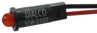 558-0102-003F - PANEL MOUNT INDICATOR, LED, 3.96MM, RED, 5V - DIALIGHT