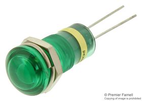 608-1231-110F. - PANEL MOUNT INDICATOR, LED, 8MM, GREEN, 2V - DIALIGHT