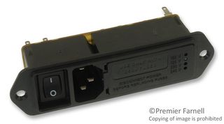 6VM2S - POWER ENTRY MODULE, PLUG, 6A - CORCOM - TE CONNECTIVITY