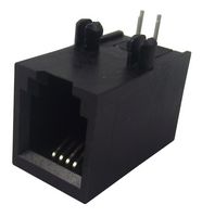 SS-6444-NF - Modular Connector, Modular Jack, 1 x 1 (Port), 4P4C, Through Hole Mount - STEWART CONNECTOR