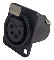 AC4FDZB - XLR Connector, 4 Contacts, Socket, Panel Mount, Silver Plated Contacts, Metal Body, AC - AMPHENOL SINE/TUCHEL