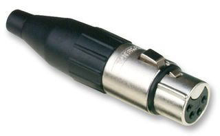 AC4F - XLR Connector, 4 Contacts, Socket, Cable Mount, Tin Plated Contacts, Metal Body, AC - AMPHENOL SINE/TUCHEL
