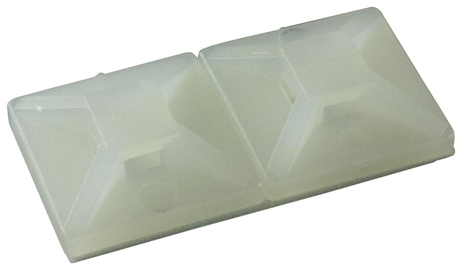 151-01801 CABLE TIE MOUNT, WHITE, ADHESIVE, PK50 HELLERMANNTYTON