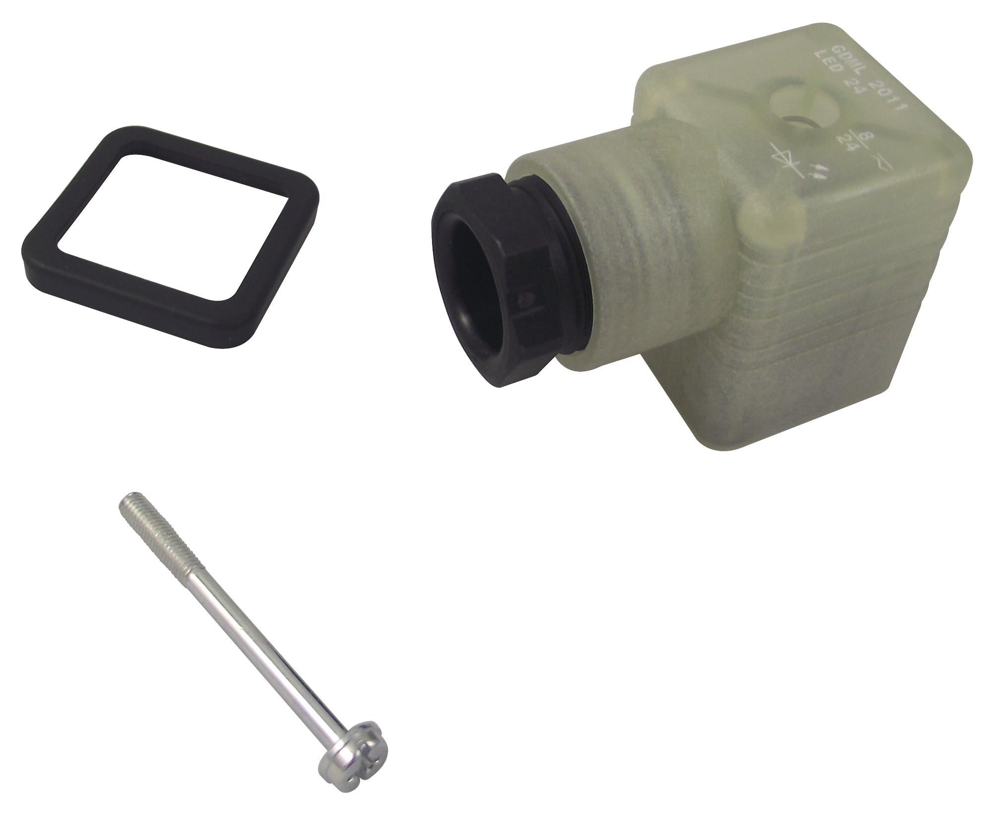 GDML2011LED24 PLUG, FREE, WITH LED, 2+E WAY HIRSCHMANN