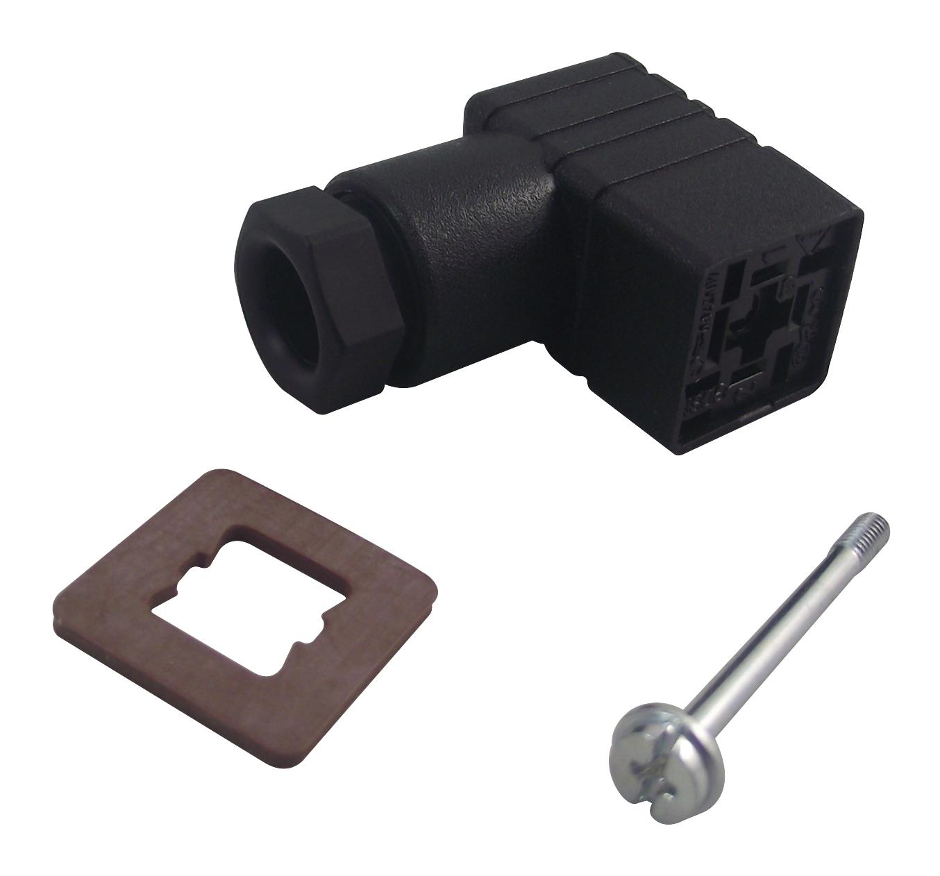 GDSN207.BLACK PLUG, FREE, 2+E WAY HIRSCHMANN