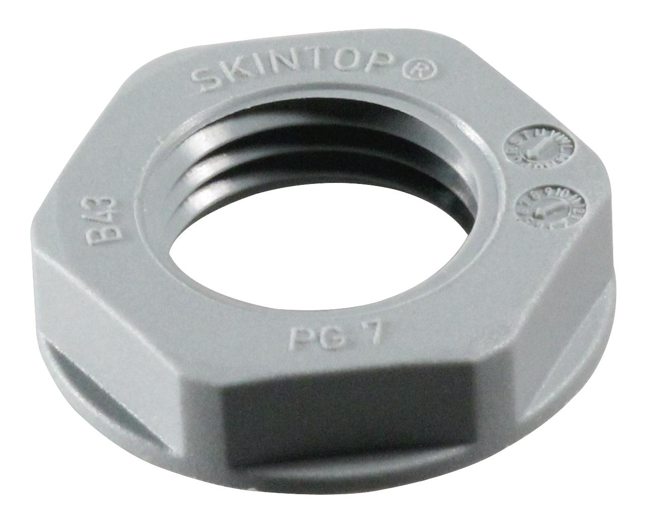 53019000 LOCKNUT, PA, 19MM, PG7, GREY LAPP KABEL
