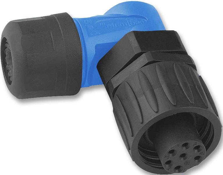 C016 30F006 100 10 SOCKET, FREE, 90DEG, 6P+E WAY AMPHENOL SINE/TUCHEL