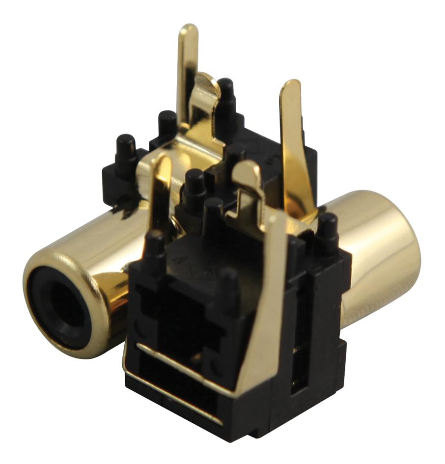 PSG01544 SOCKET, PHONO, PCB, GOLD/BLACK, PK2 PRO SIGNAL