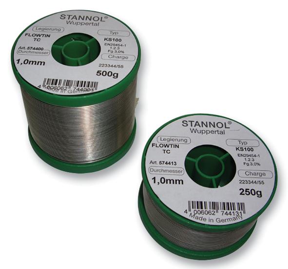 574406 SOLDER WIRE, KS100, 0.7MM, 500G STANNOL