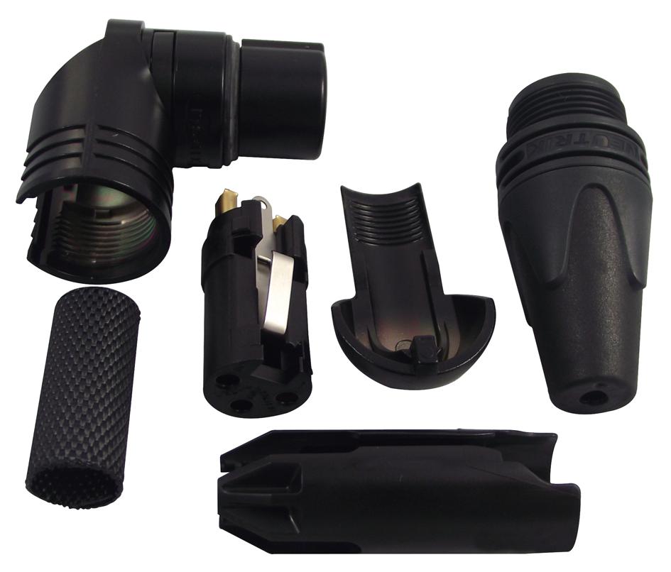 NC3FRX-B SOCKET, XLR, 90DEG, 3POLE NEUTRIK