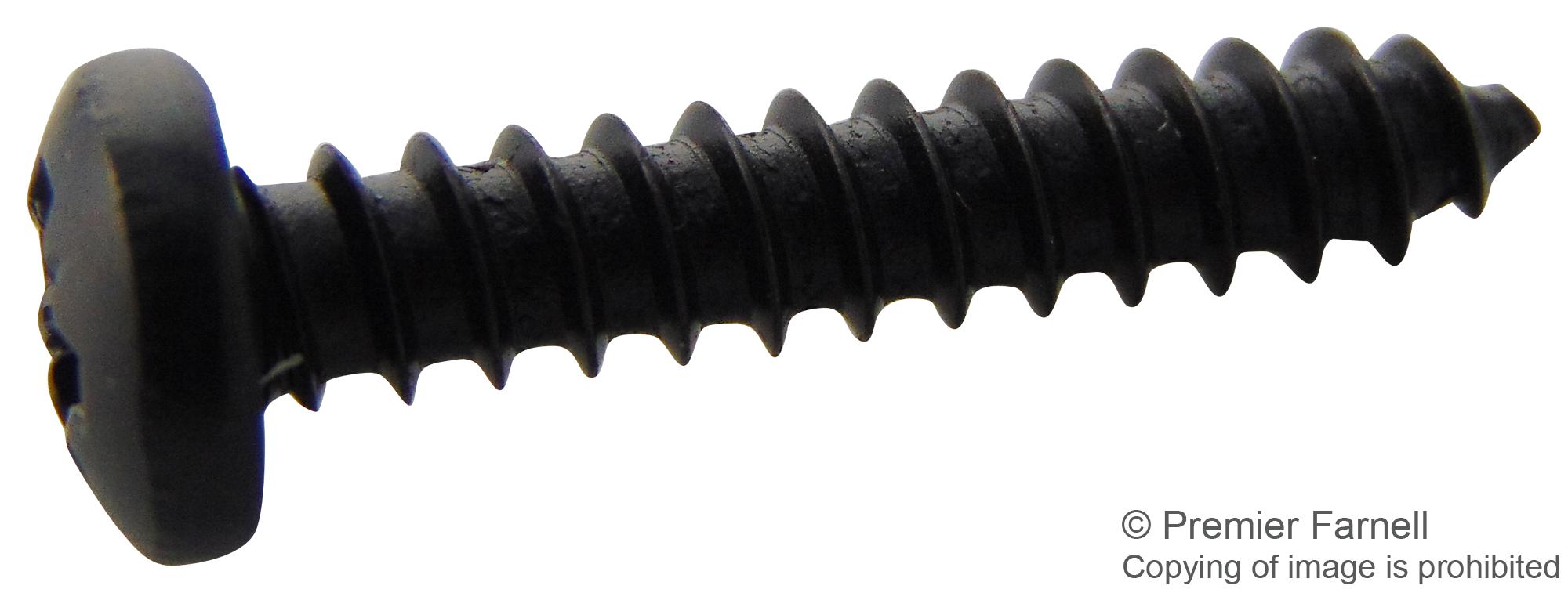 N60.750 PRSTABB100- SCREW, POZI PAN, STEEL, BLK, #6X3/4 TR FASTENINGS