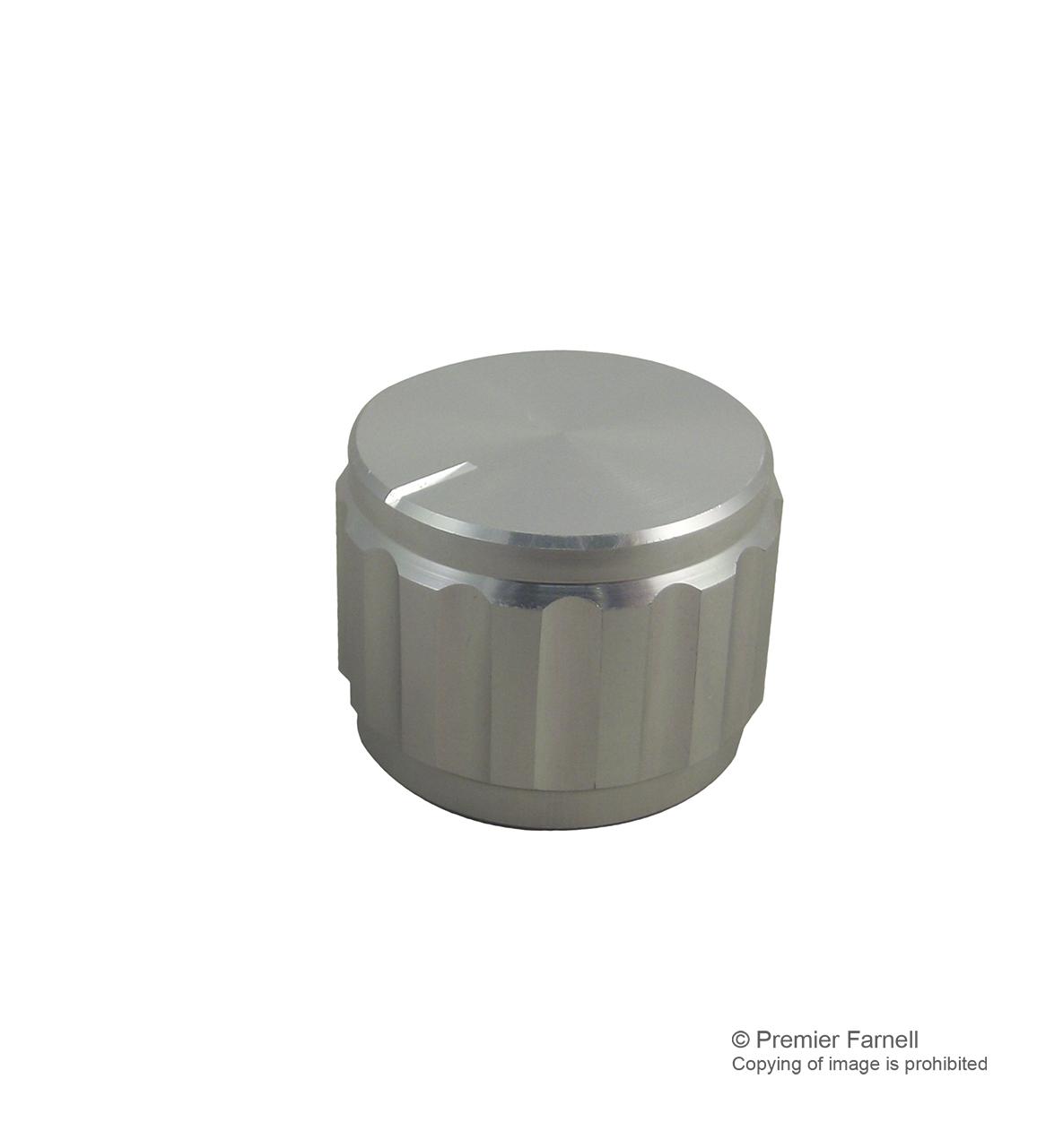 20T-2D KNOB, ALUMINIUM, FLUTED, 20MM MULTICOMP