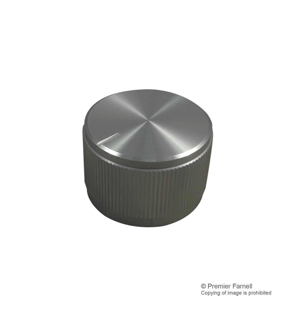 061-6006 KNOB, ALUMINIUM, NATURAL, 23.8MM MULTICOMP