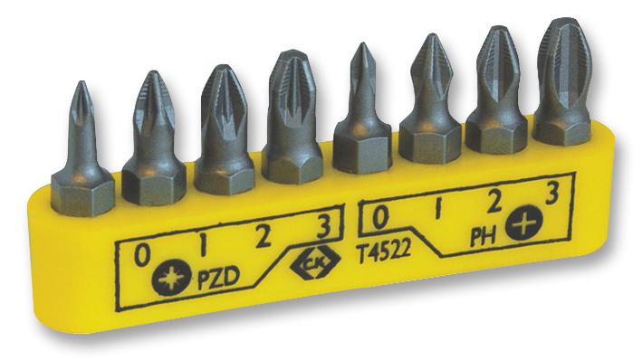 T4522 BIT SET, PHILLIPS/POZI, 8PC CK TOOLS
