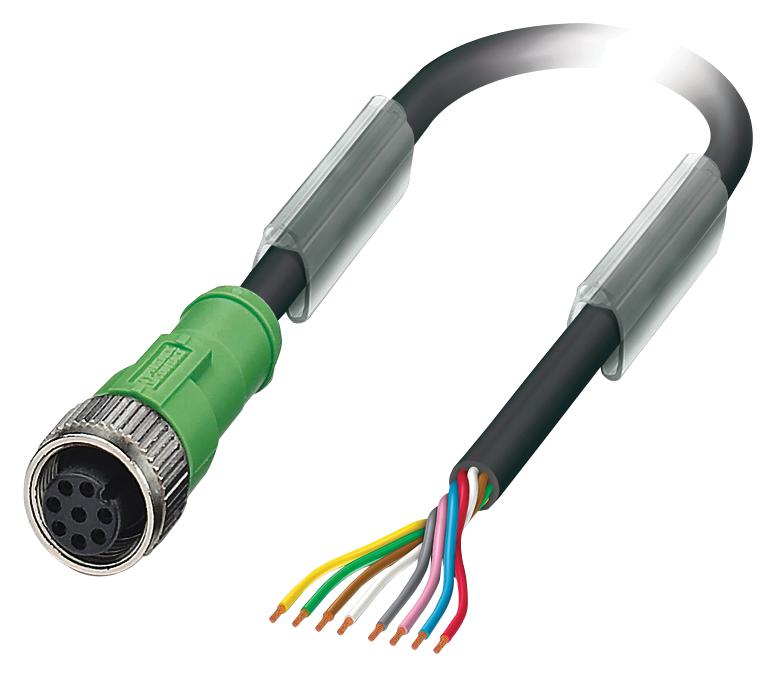 1522590 SENSOR CORD, 8P, M12 RCPT-FREE END, 1.5M PHOENIX CONTACT