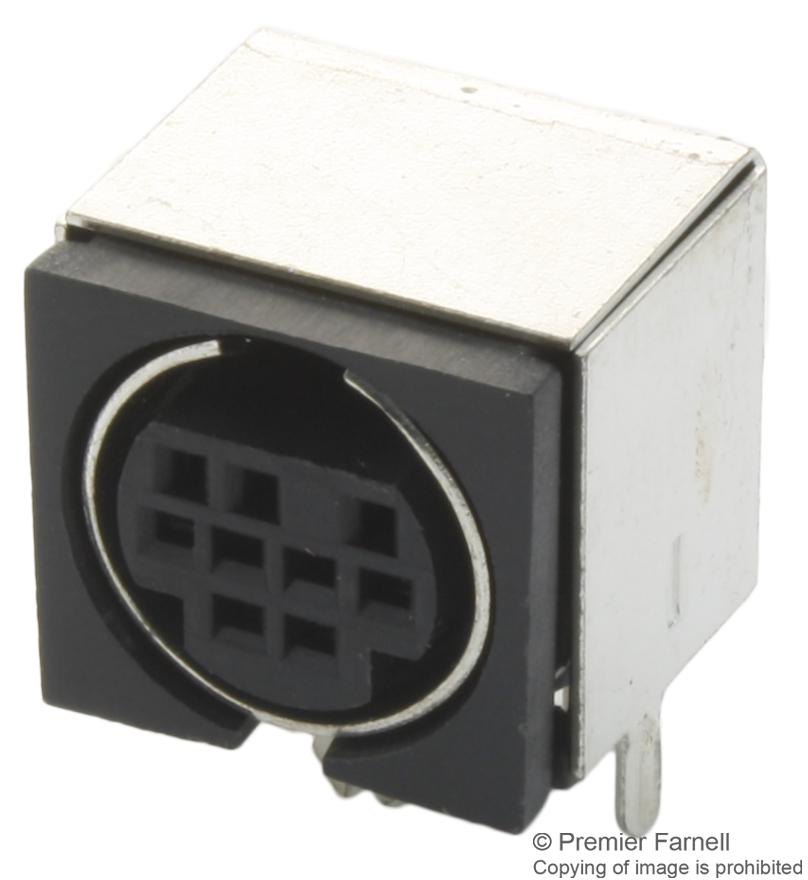 4850.2950 SOCKET, MINI-DIN, PCB, 9POLE SCHURTER