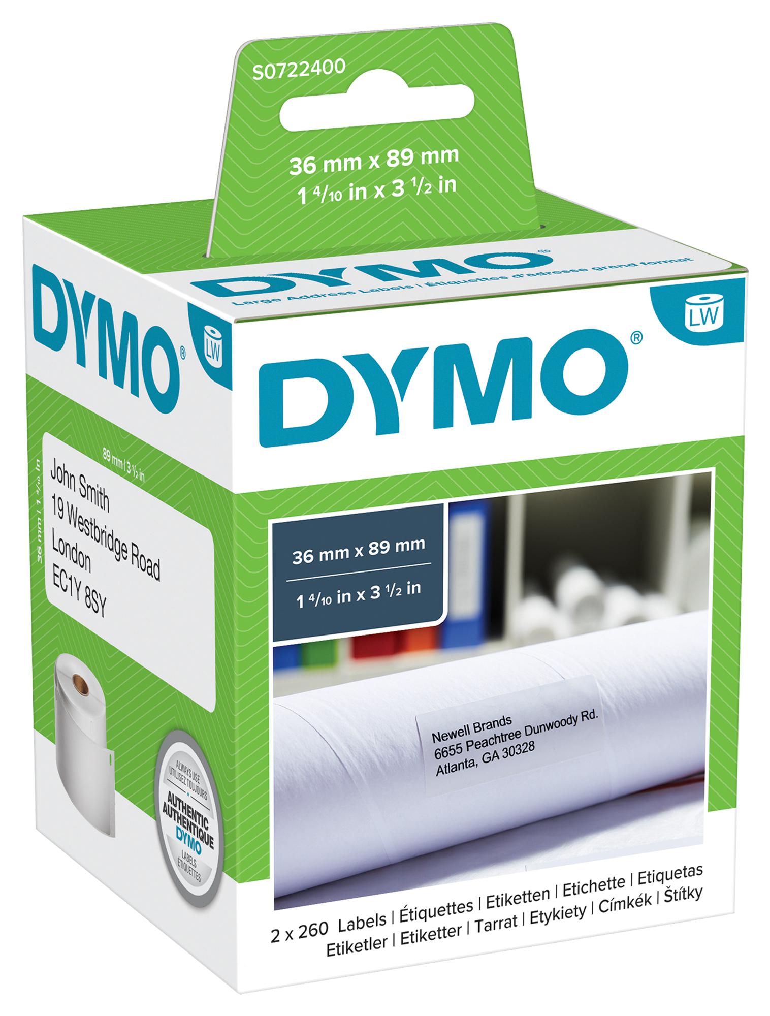 99012 LABEL, LARGE ADDRESS, 36X89MM DYMO