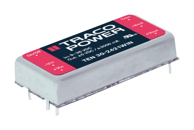 TEN 30-4822WIN DC/DC, ±12V/1.3A, 30W TRACO POWER