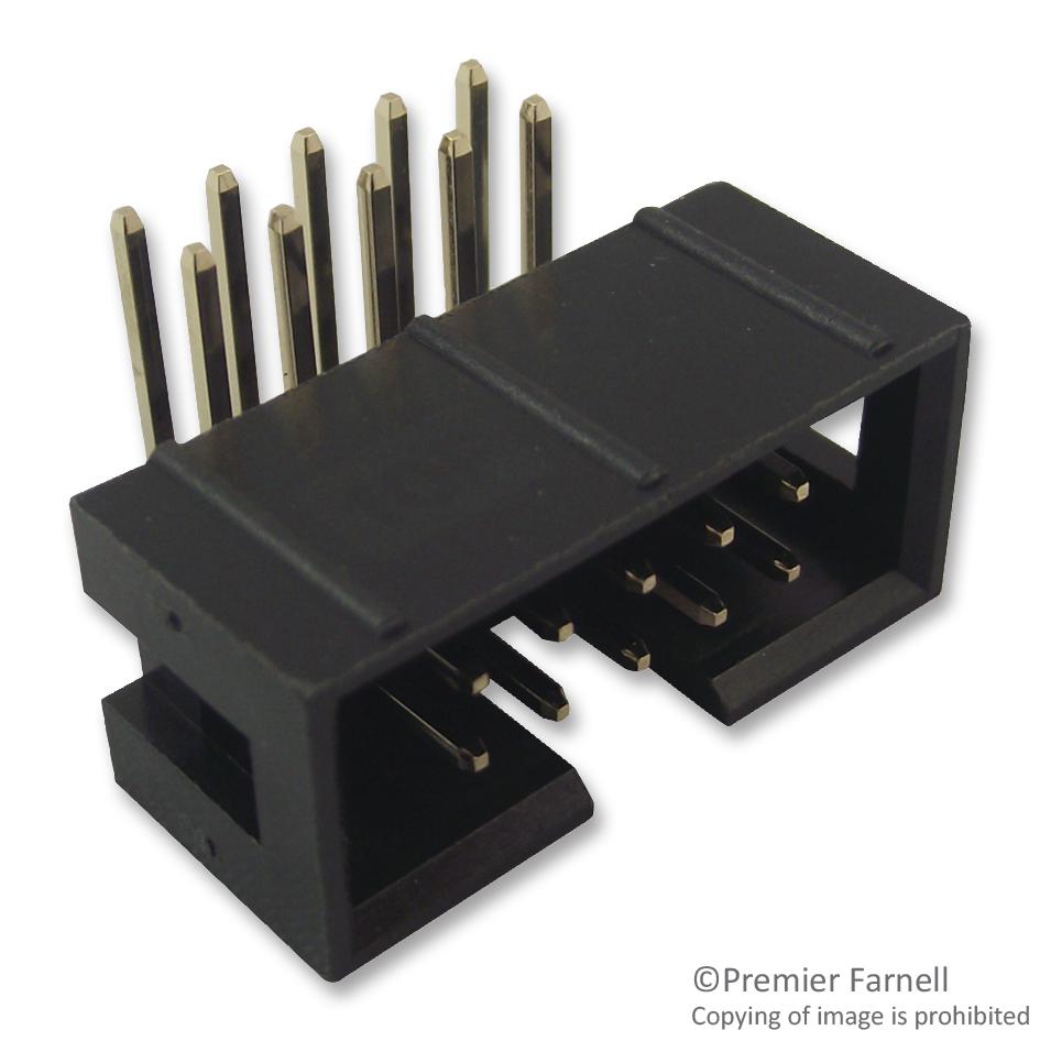 61201021721 HEADER, 2.54MM, R/A, 10WAY WURTH ELEKTRONIK