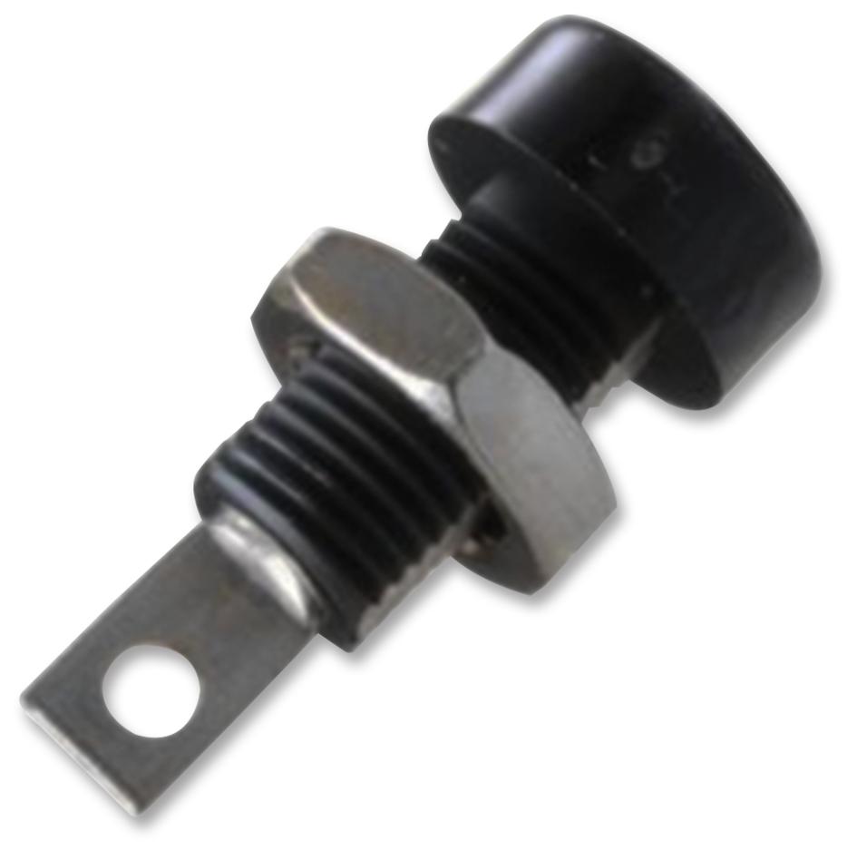 108-0903-001 BANANA SOCKET, 15A, 4MM, PANEL, BLACK JOHNSON - CINCH CONNECTIVITY