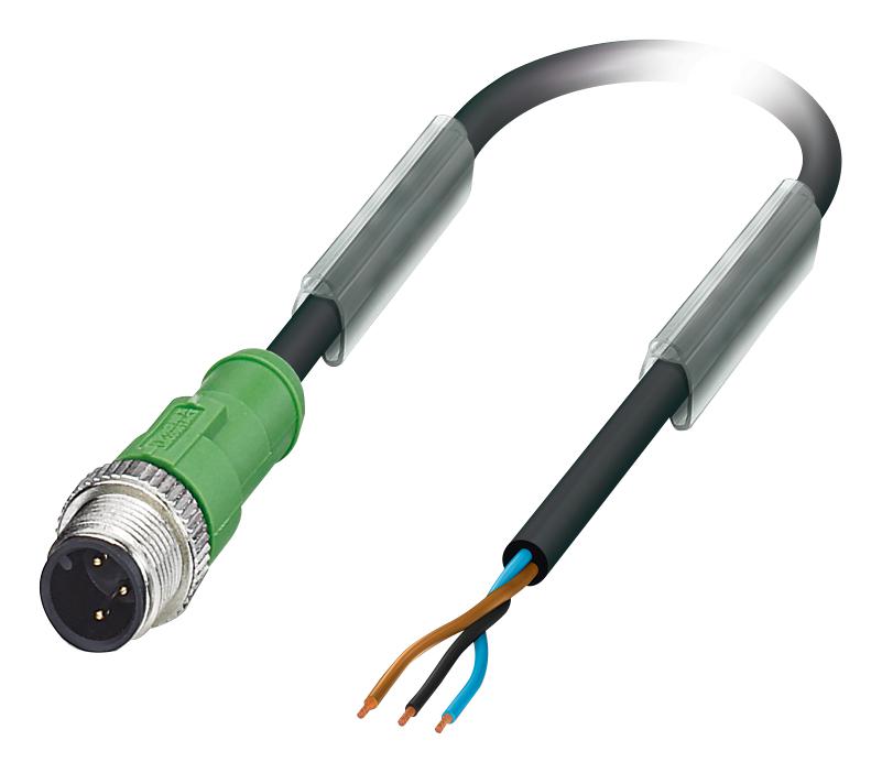 1668030 SENSOR CORD, 3P, M12 PLUG-FREE END, 5M PHOENIX CONTACT