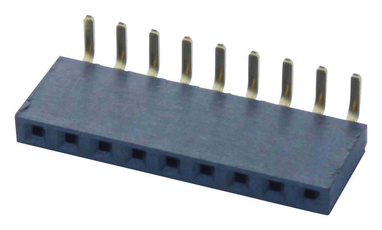 SSW-109-02-G-S-RA RECEPTACLE, 2.54MM, R/A SINGLE, 9WAY SAMTEC