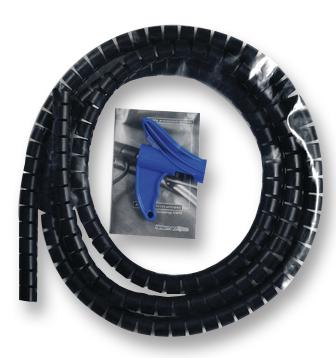 161-64201 SLEEVING, SPIRAL, 16MM, BLACK, 25M HELLERMANNTYTON