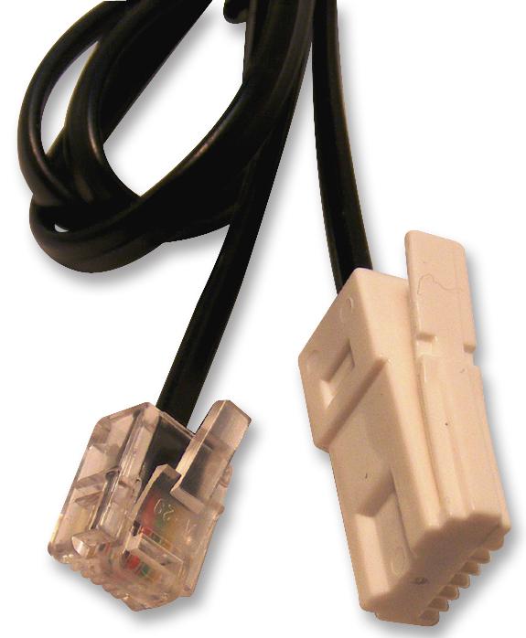 H/604B/RW/G TELEPHONE CABLE, BT PLUG TO RJ11, 3M BLK TITAN