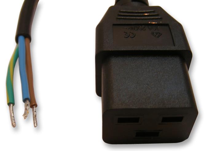 SL-19 ROJ-3 LEAD, IEC C19 BARE ENDS, 3M MULTICOMP PRO