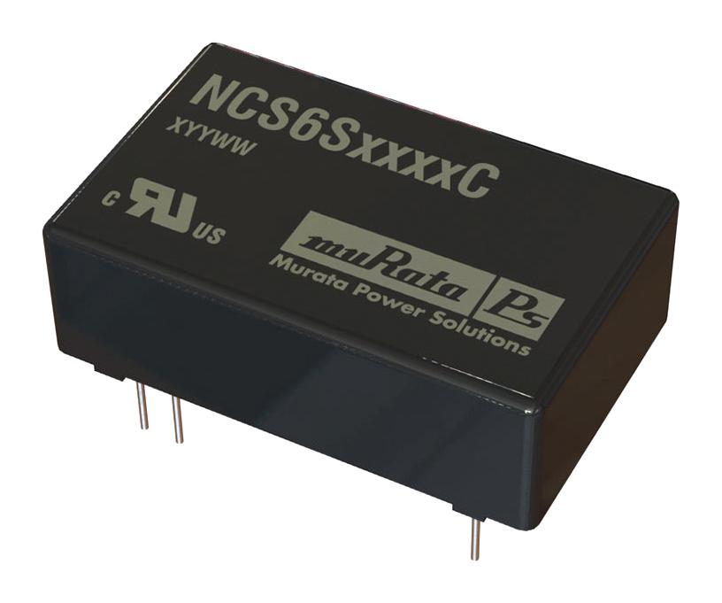 NCS6S4812C CONVERTER, DC/DC,  48-12V 4:1 I/P 6W MURATA POWER SOLUTIONS