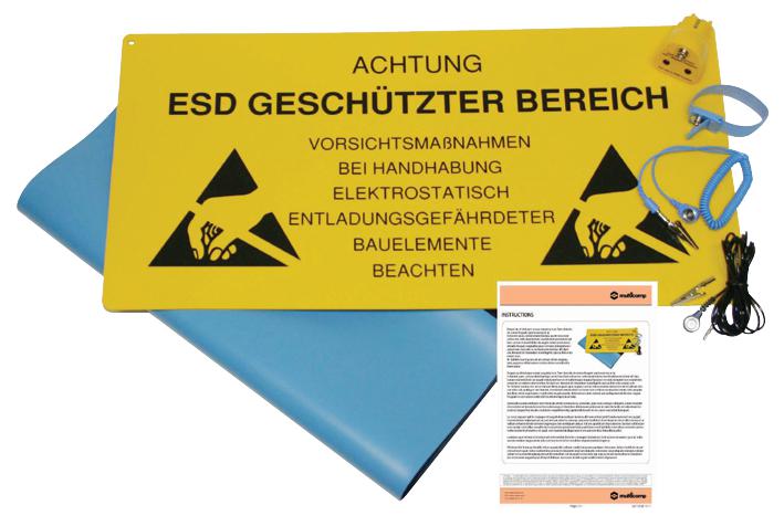 069-0008 GERMAN ESD WORKSTATION KIT, BLUE MULTICOMP