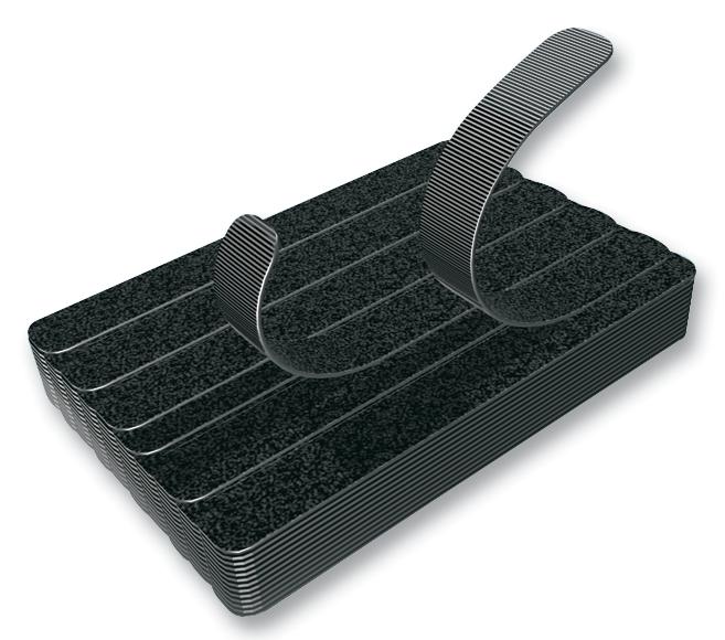 HLB2S-C0 CABLE TIE, HOOK AND LOOP, STACKED, PK100 PANDUIT