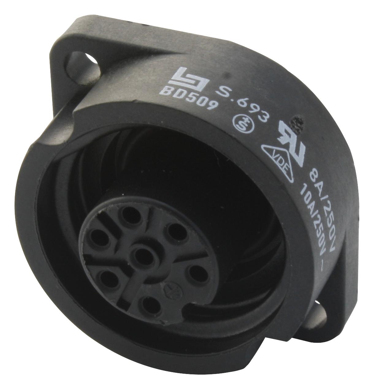 09-4228-00-07 SOCKET, RECEPTACLE, 6WAY+PE BINDER