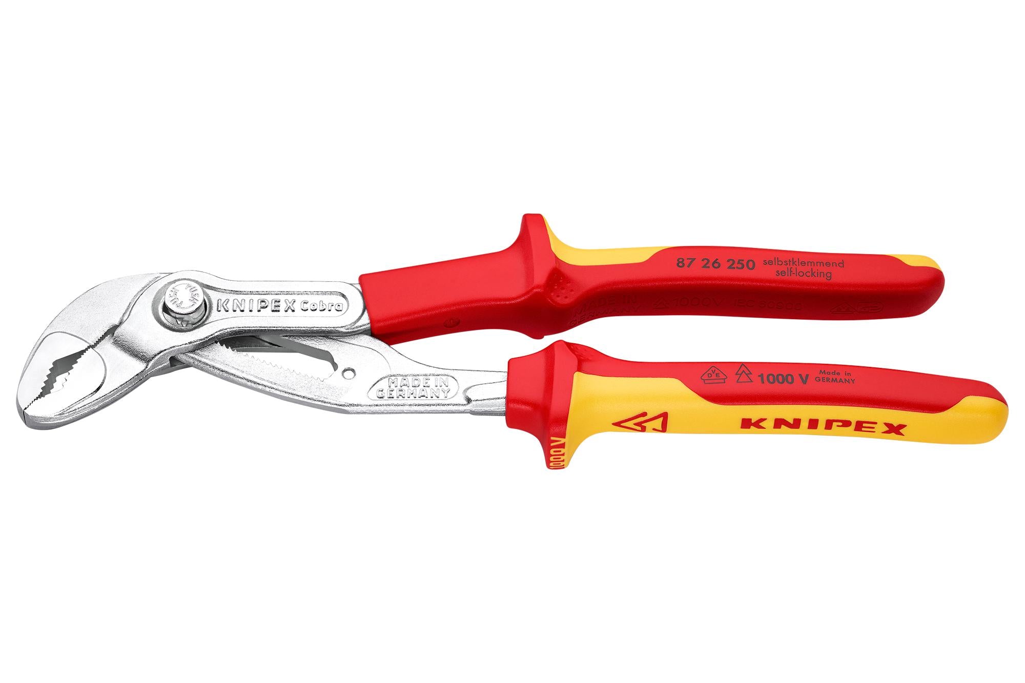 87 26 250 WATERPUMP PLIERS, VDE, COBRA KNIPEX