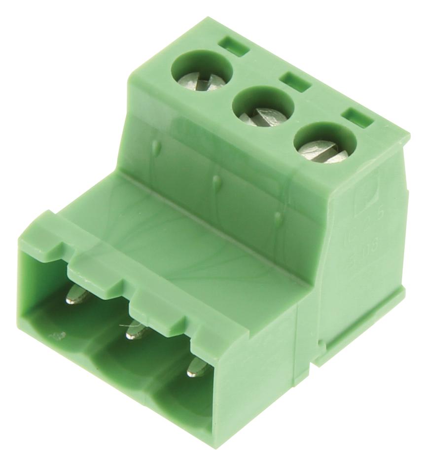 IC 2,5/ 3-ST-5,08 TERMINAL BLOCK, PLUGGABLE, 3POS, 12AWG PHOENIX CONTACT