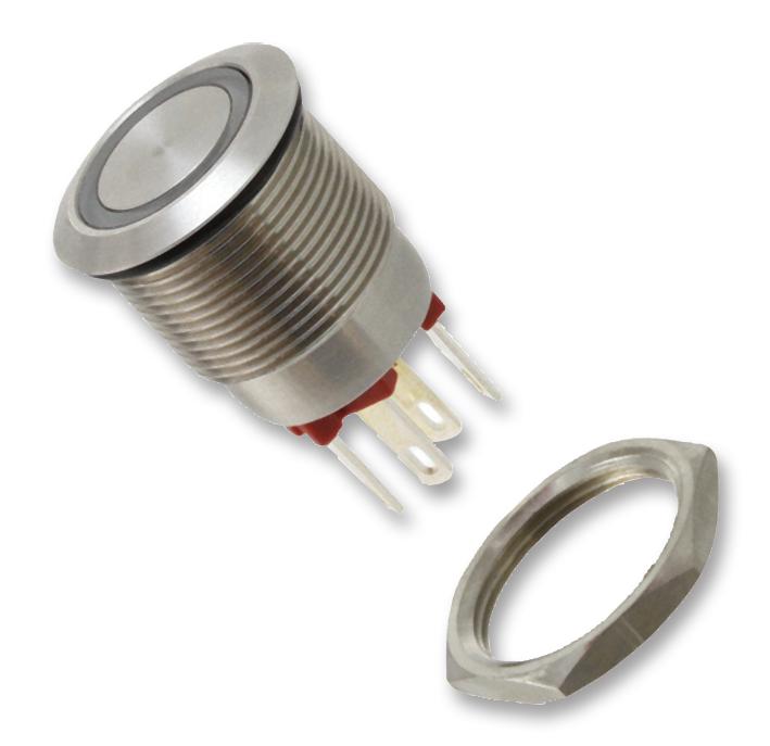 MPI002/TE/GN/12 SWITCH, VR, RING ILLUM, GRN, SCRW, 12V BULGIN LIMITED