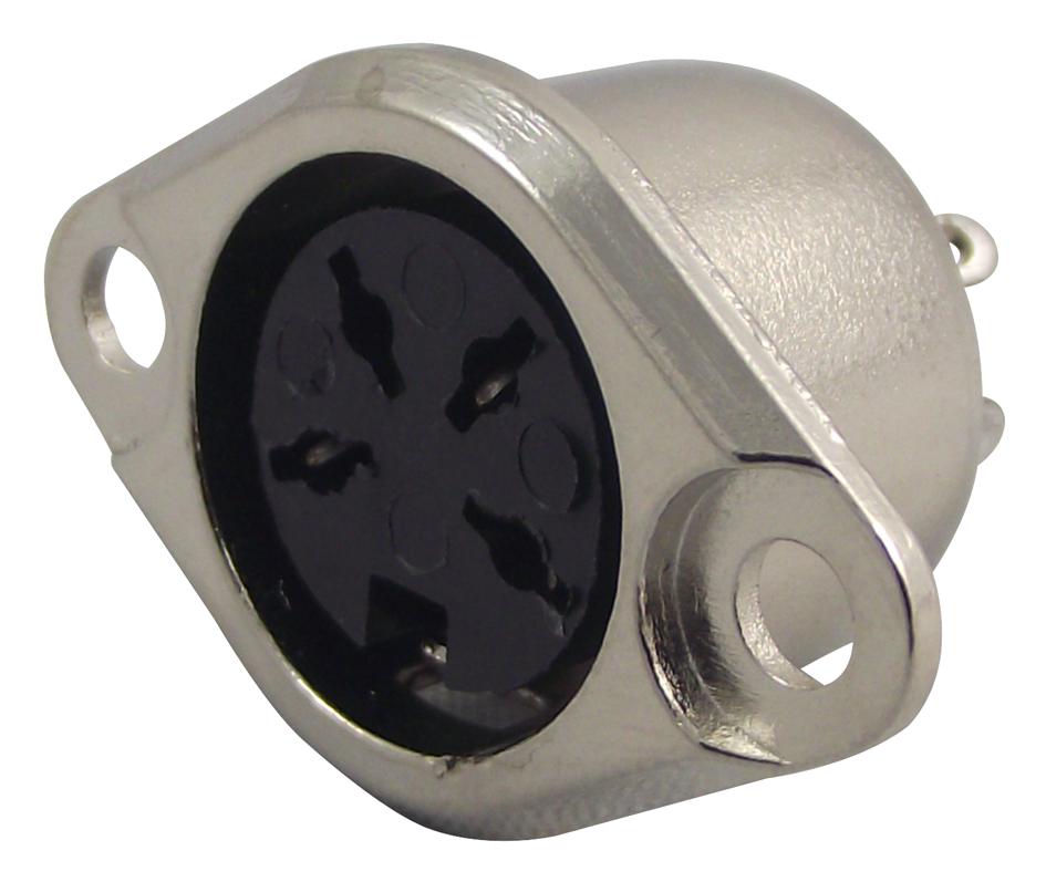 0103 04 SOCKET, CHASSIS, DIN, CATCH, 4WAY LUMBERG